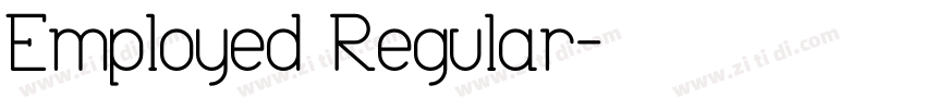 Employed Regular字体转换